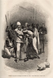 Der Blutaustausch zwischen König Rionga und Sir Baker, nach dem Trinken einer großen Menge Bananenwein und einer Nacht des Wachens und Fastens, findet die Zeremonie statt, jeder schneidet sich abwechselnd in den Unterarm und trinkt einen Tropfen Blut, dann