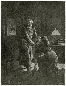 Der nächtliche Angriff Place des Barricades - Illustration aus Depuis l’exil, 19. Jahrhundert von Emile Antoine Bayard