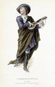 Der Graf Almavira in „Le barbier de Seville“ in „Oeuvres complètes de Beaumarchais“, ed. Laplace Sanchez & cie, Paris