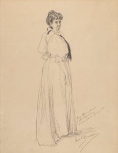 Skizze einer Dame von Emile Auguste Carolus Duran