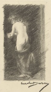 Studie einer nackten Frau, von hinten gesehen von Charles Emile Auguste Carolus Duran