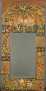 Spiegelrahmen dekoriert mit Pflanzen, Blumen und zwei Frauenfiguren von Emile Bernard