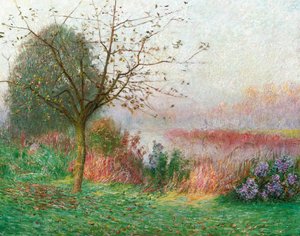 Oktobermorgen am Fluss Lys, 1901 von Emile Claus