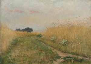Sommerlandschaft - Kornfeld von Emile Claus