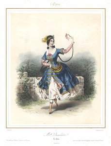 Französische Balletttänzerin Adele Dumilatre tanzt an der Pariser Oper, um 1840 von Emile Desmaisons