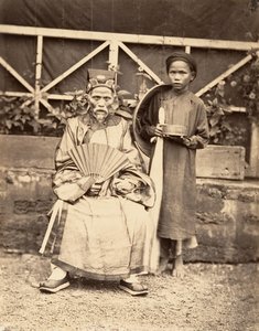 Dorfchef in offizieller Tracht, Cochinchina, 1866