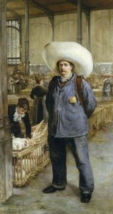 Träger auf dem Markt von Les Halles von Emile Henri Blanchon