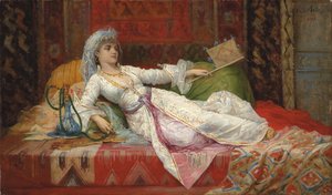 Liegende türkische Frau, 1895 von Emile Henri La Porte