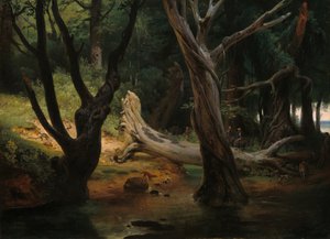 Abfahrt zur Jagd in den Pontinischen Sümpfen, 1833 von Emile Jean Horace Vernet