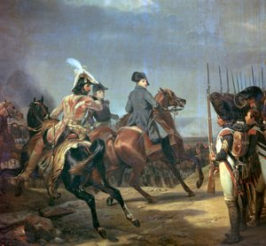 Napoleon in der Schlacht bei Jena, 19. Jahrhundert von Emile Jean Horace Vernet