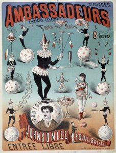 Johnsonlee, Balancier, bei den Ambassadeurs - Plakat von Lévy, Ende des 19. Jahrhunderts