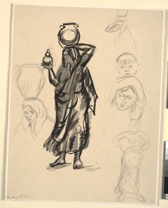 Studien einer Frau, die Wasser trägt. Portugal von Emile Othon Friesz