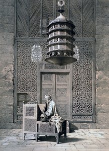 Grabtür, Moschee des Sultan Barquq von Emile Prisse d