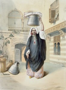 Junge arabische Mädchen kehren aus dem Hammam in Kairo zurück, Illustration aus 