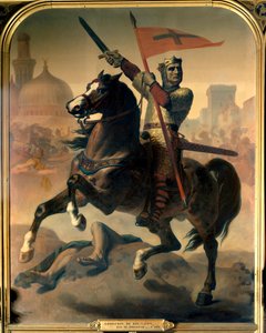 Reiterporträt von Godefroi von Bouillon, König von Jerusalem von Emile Signol