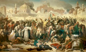 Erster Kreuzzug: Einnahme Jerusalems durch die Kreuzritter von Emile Signol