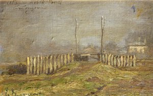Landschaft in der Lombardei, von Emilio Longoni (1859-1932)