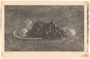 Schale mit Trauben und anderem Obst von Emilius Wilhelmus Dehé (signed by artist)