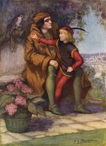 Er nahm den Jungen auf seinen Schoß und erzählte ihm Geschichten vom lieben, tapferen Falken von Emily Farmer