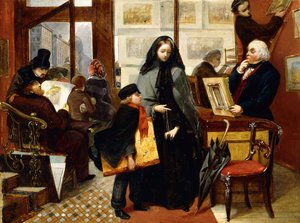 Eine Skizze für "Namenlos und Freundlos", um 1857 von Emily Mary Osborn