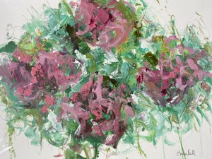 Rosa Blumenabstraktion von Emma Bell