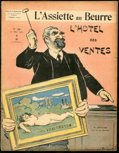 Titelblatt von „Der Butterteller“, Nummer 215, Satirisch in Farben von Emmanuel Barcet