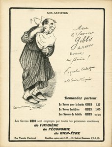 Illustration von Emmanuel Barcet (1870-1940) in Le Rire, 23/01/09 - Nos artistes - Reklame Werbung, Hygiene - Mohn Cadet von Emmanuel Barcet