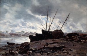 Boote warten auf die Flut, 1882