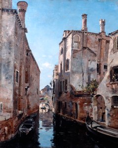 Umgebung der Kirche San Sebastian, Venedig, 1892 von Emmanuel Lansyer