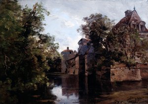 Ansicht eines unter Ludwig XIII. erbauten Schlosses, Saint Loup, 1882 von Emmanuel Lansyer