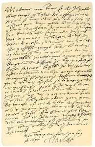 Brief von Kaiser Karl V. von Spanien an Königin Maria von England