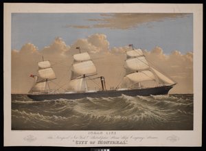 Inman Line, Das Dampfschiff City of Montreal der Liverpool, New York & Philadelphia Steam Ship Company von Endicott Endicott