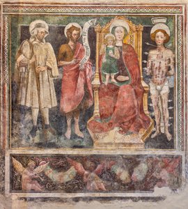Madonna del Rosario und Heilige, rechte Wand des Kirchenschiffs