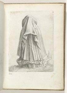Flandrische Frau, gekleidet nach der Mode um 1550 von Enea Vico