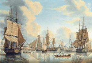 Die Batavische Flotte unter Vizeadmiral Carel Hendrik Verhuell bei Vlissingen