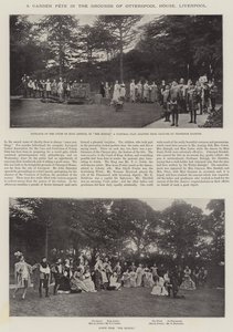 Ein Gartenfest auf dem Gelände des Otterspool House, Liverpool