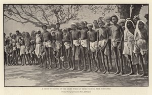 Eine Gruppe von Einheimischen bei den Hilfsarbeiten in Deori Panagar, nahe Jubbulpore von English Photographer