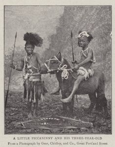 Ein kleiner Piccaninny und sein Dreijähriger von English Photographer