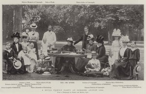 Eine königliche Familienfeier in Osborne, August 1898 von English Photographer