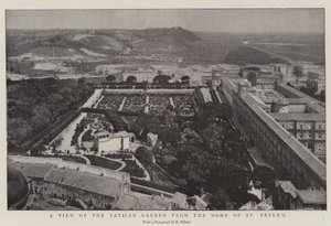 Ein Blick auf den Vatikanischen Garten von der Kuppel des Petersdoms von English Photographer