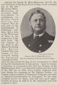 Admiral Sir R More-Molyneux, der neue Präsident des Royal Naval College von English Photographer