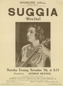 Anzeige für ein Suggia-Konzert in der Wigmore Hall von English Photographer