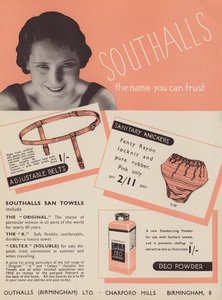 Werbung für Southalls Hygieneprodukte