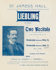 Werbung für ein Konzert von Liebling aus Berlin