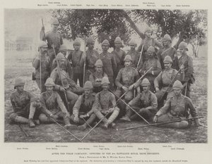 Nach der Tirah-Kampagne, Offiziere des 2. Bataillons des Royal Irish Regiment von English Photographer