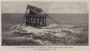 Alles, was von der alten Kettenbrücke nach dem Sturm übrig blieb von English Photographer