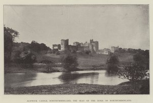 Alnwick Castle, Northumberland, der Sitz des Duke of Northumberland von English Photographer