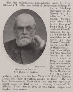 Erzdiakon Stevens, neuer Bischof von Barking von English Photographer