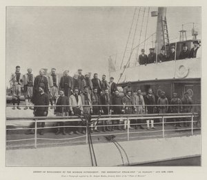 Verhaftung von Engländern durch die marokkanische Regierung, das Schereefische Dampfschiff Al Hassani und ihre Besatzung von English Photographer