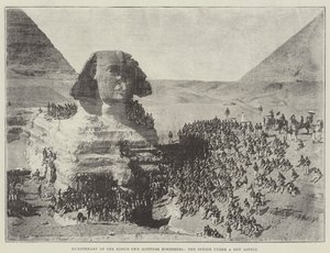 Zweihundertjahrfeier der Kings Own Scottish Borderers, die Sphinx in einem neuen Aspekt von English Photographer